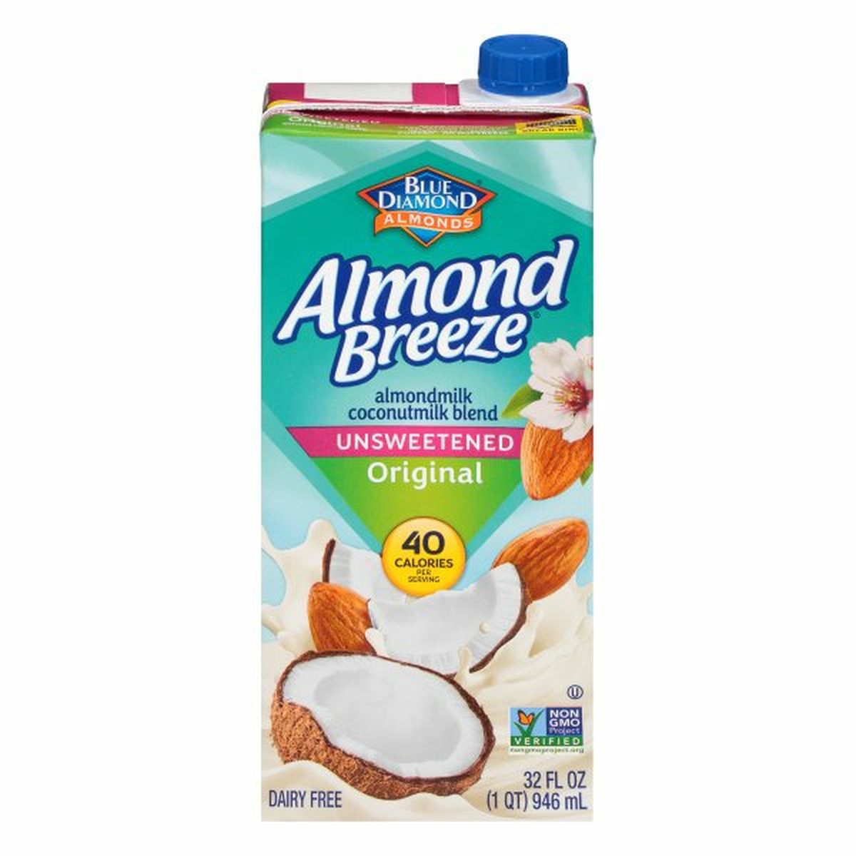 Calories in Almond Breeze Almond Beverage, Original, Unsweetened