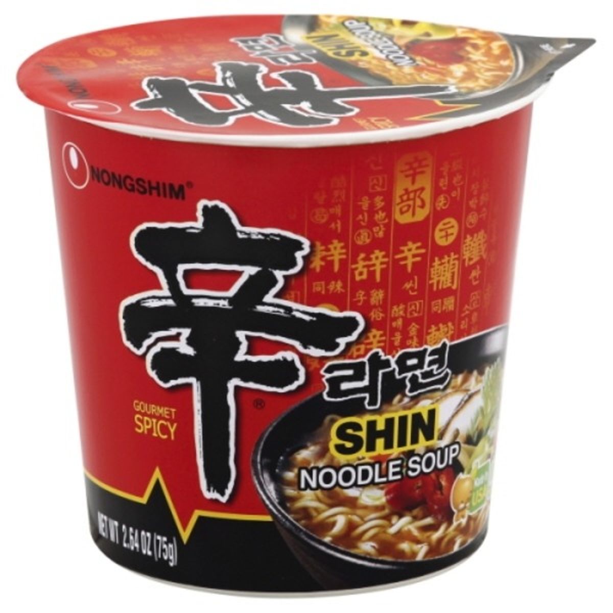 Calories in Nongshim Noodle Soup, Shin, Gourmet Spicy