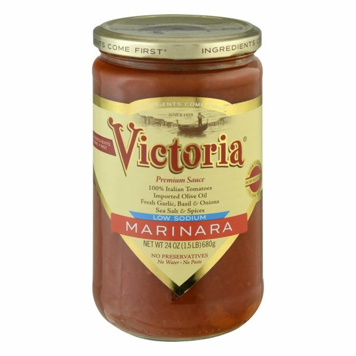 Calories in Victoria Marinara Sauce, Low Sodium, Premium