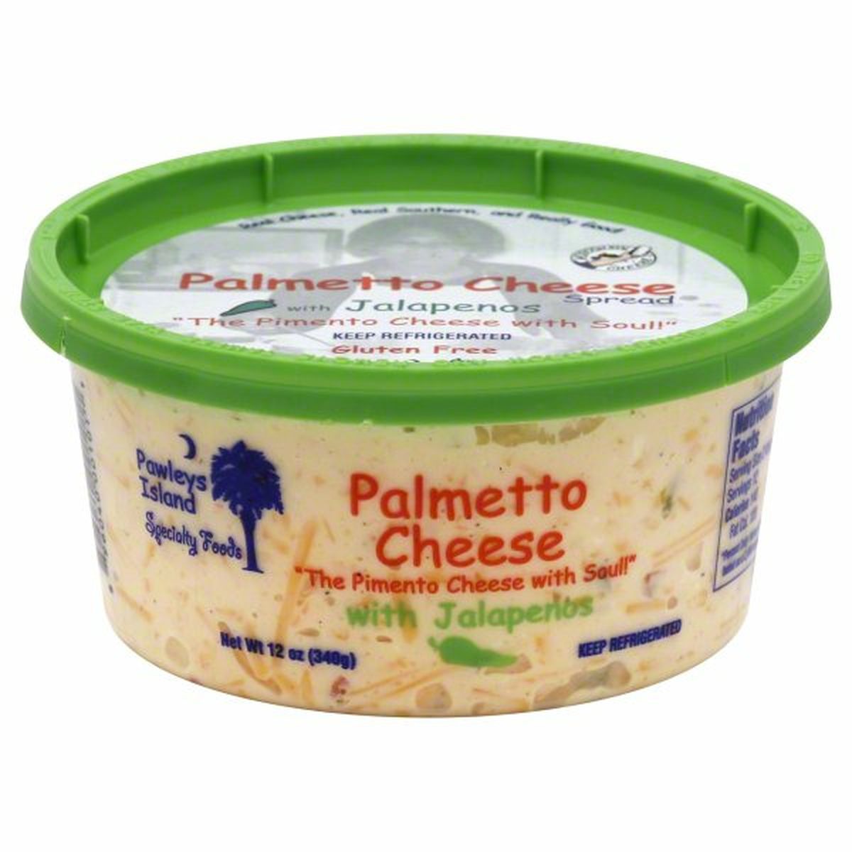 Calories in Pawleys Island Specialty Foods Cheese Spread, Palmetto, with Jalapenos