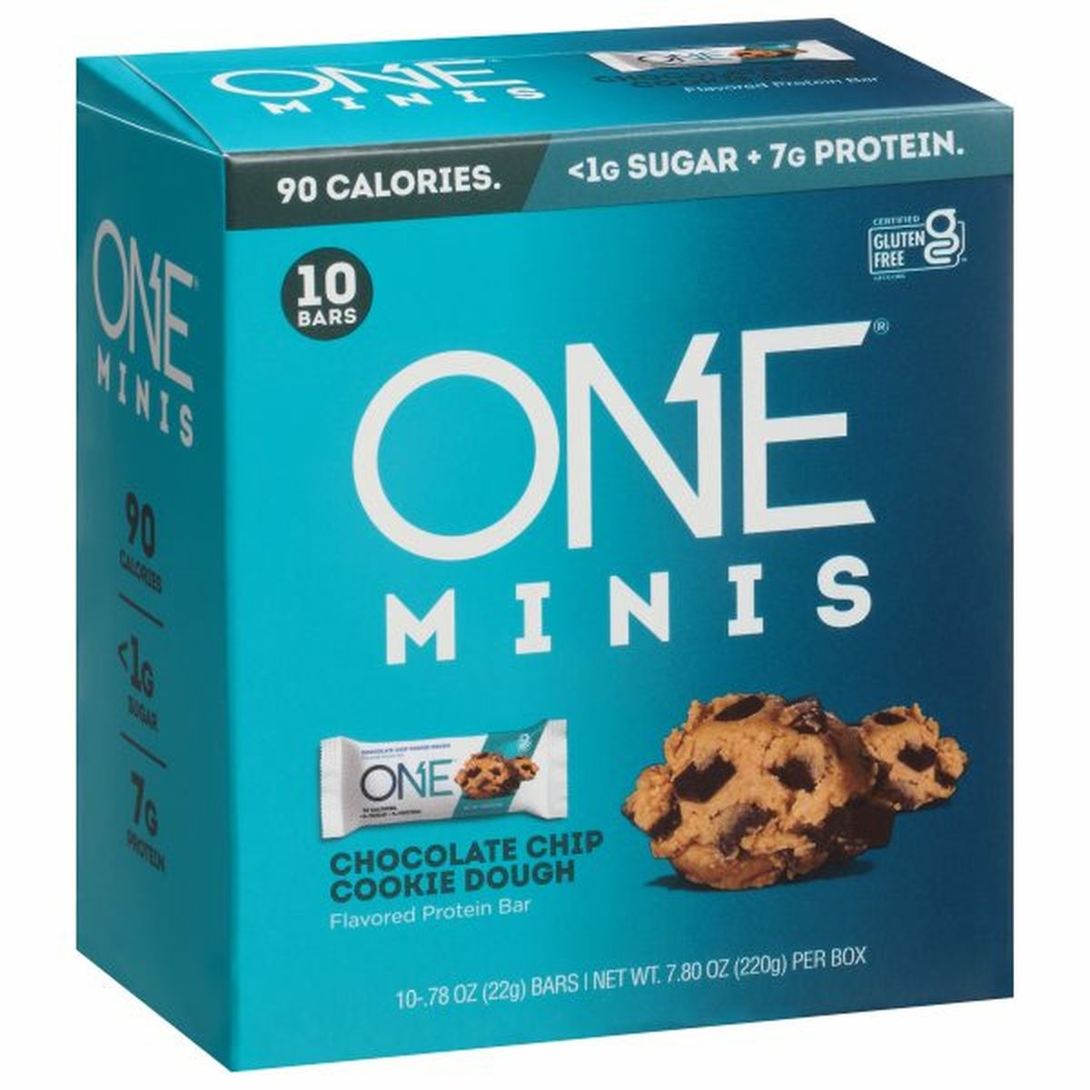 Calories in One Protein Bar, Chocolate Chip Cookie Dough, Minis