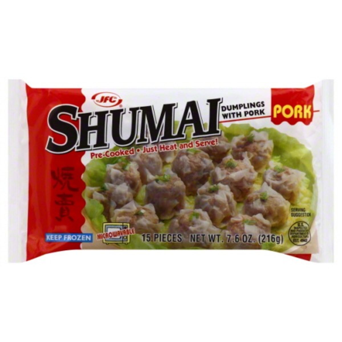 Calories in JFC Shumai, Dumplings with Pork