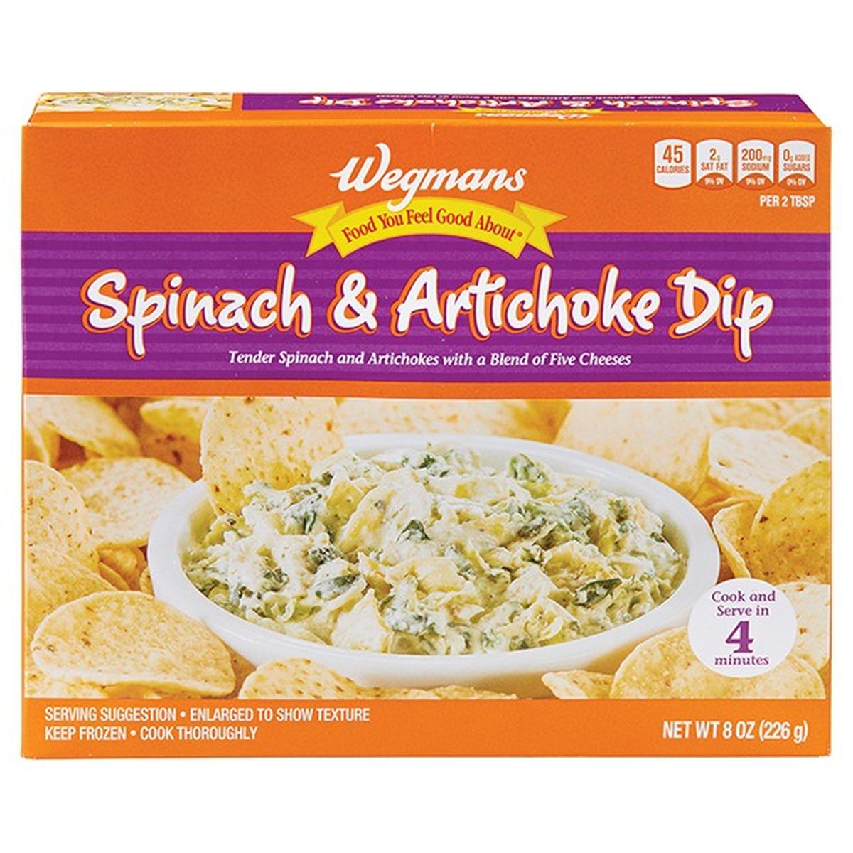 Calories in Wegmans Spinach Artichoke Dip