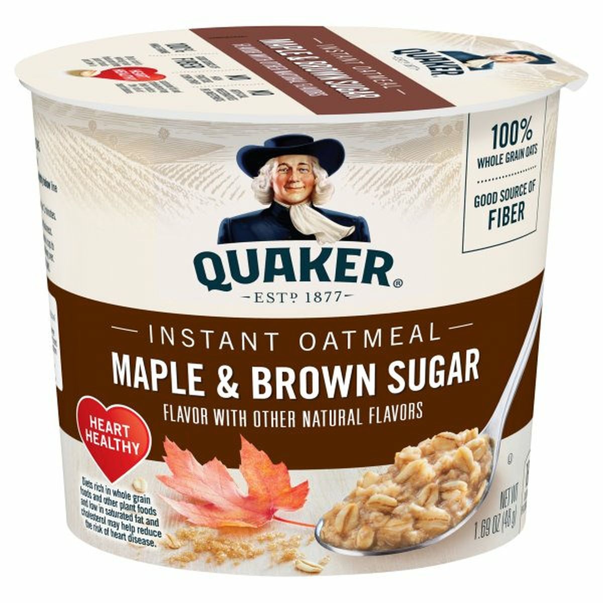 Calories in Quaker Instant Oatmeal Instant Oats Hot Cereal, Maple Brown Sugar