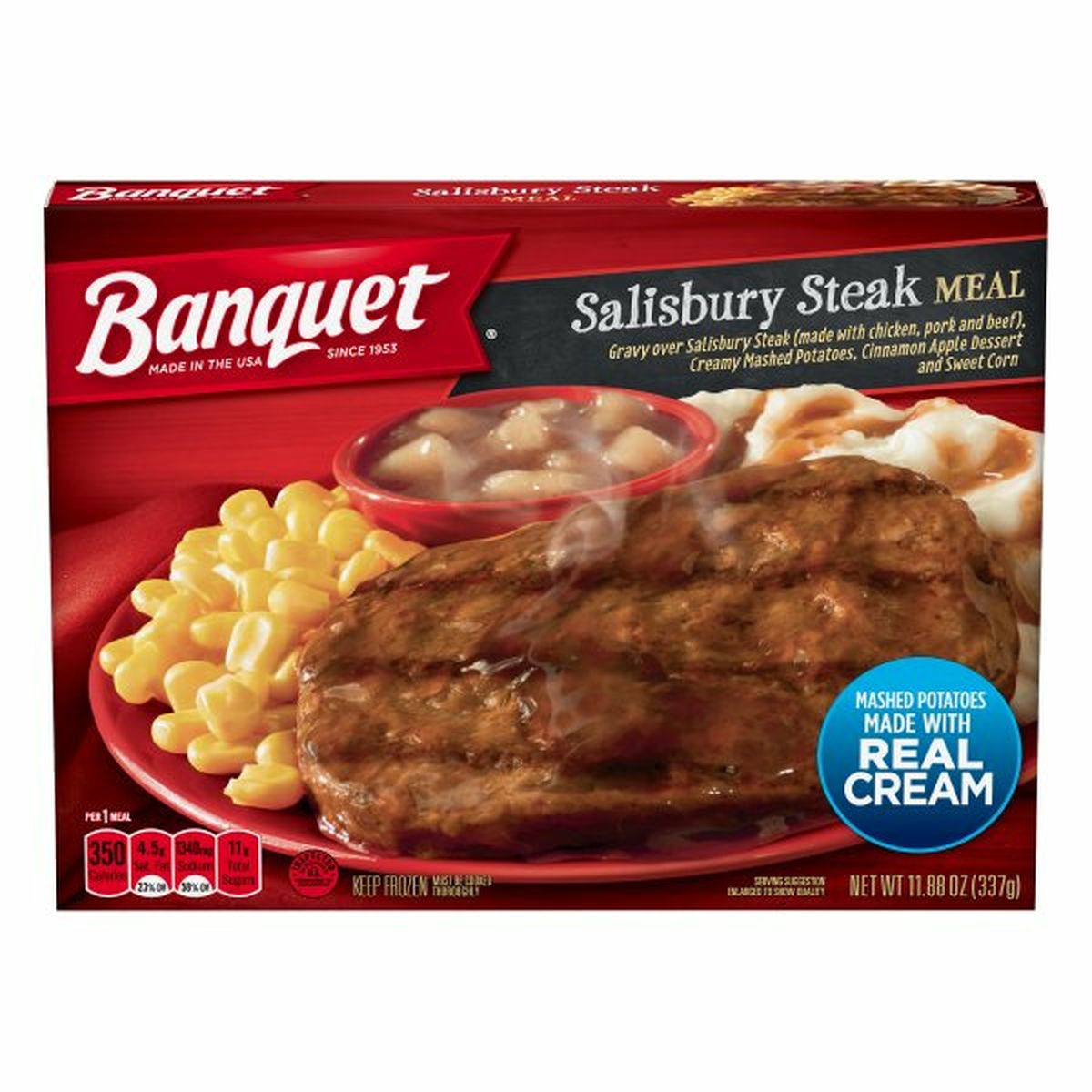 Calories in Banquet Salisbury Steak Meal