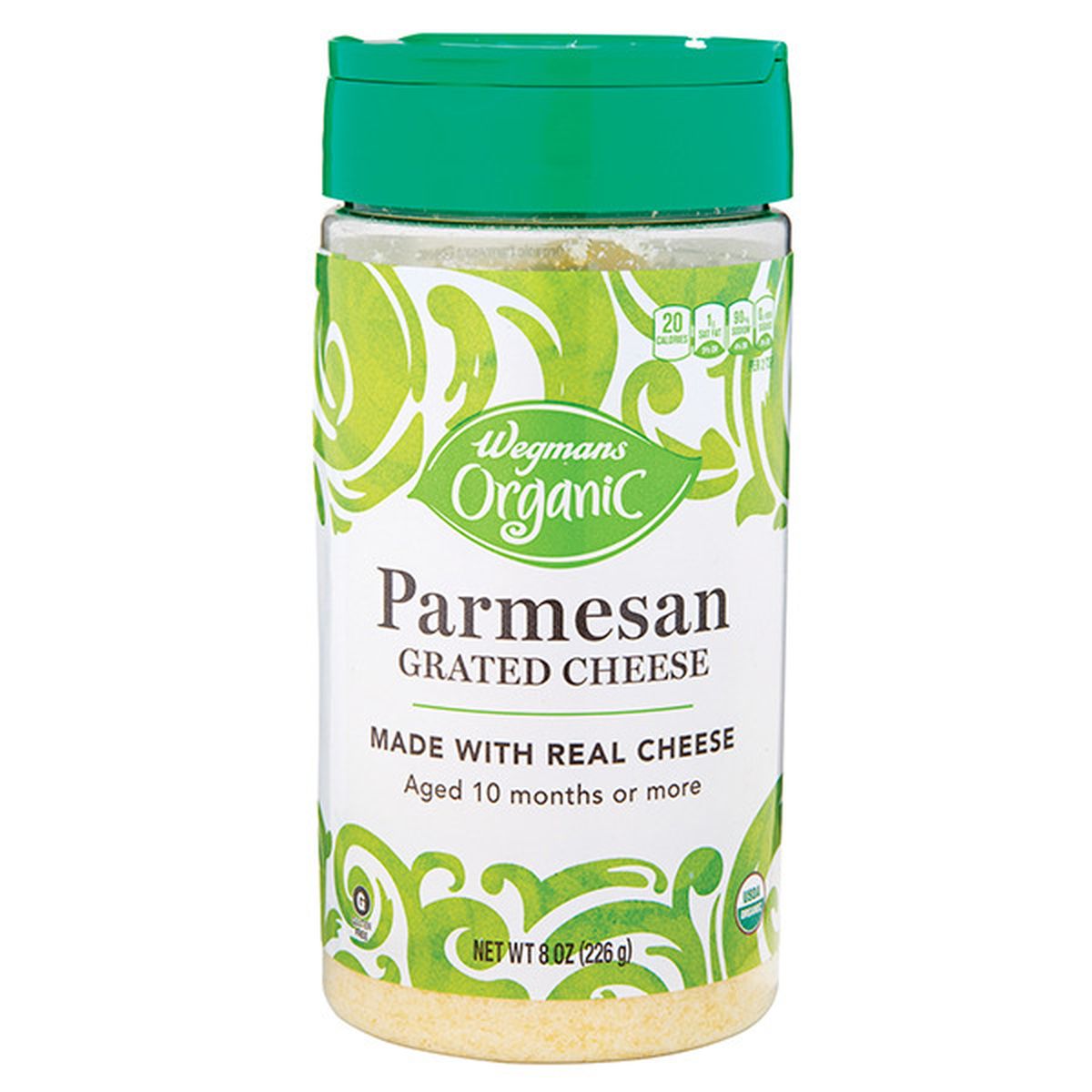Calories in Wegmans Organic Cheese, Grated, Parmesan