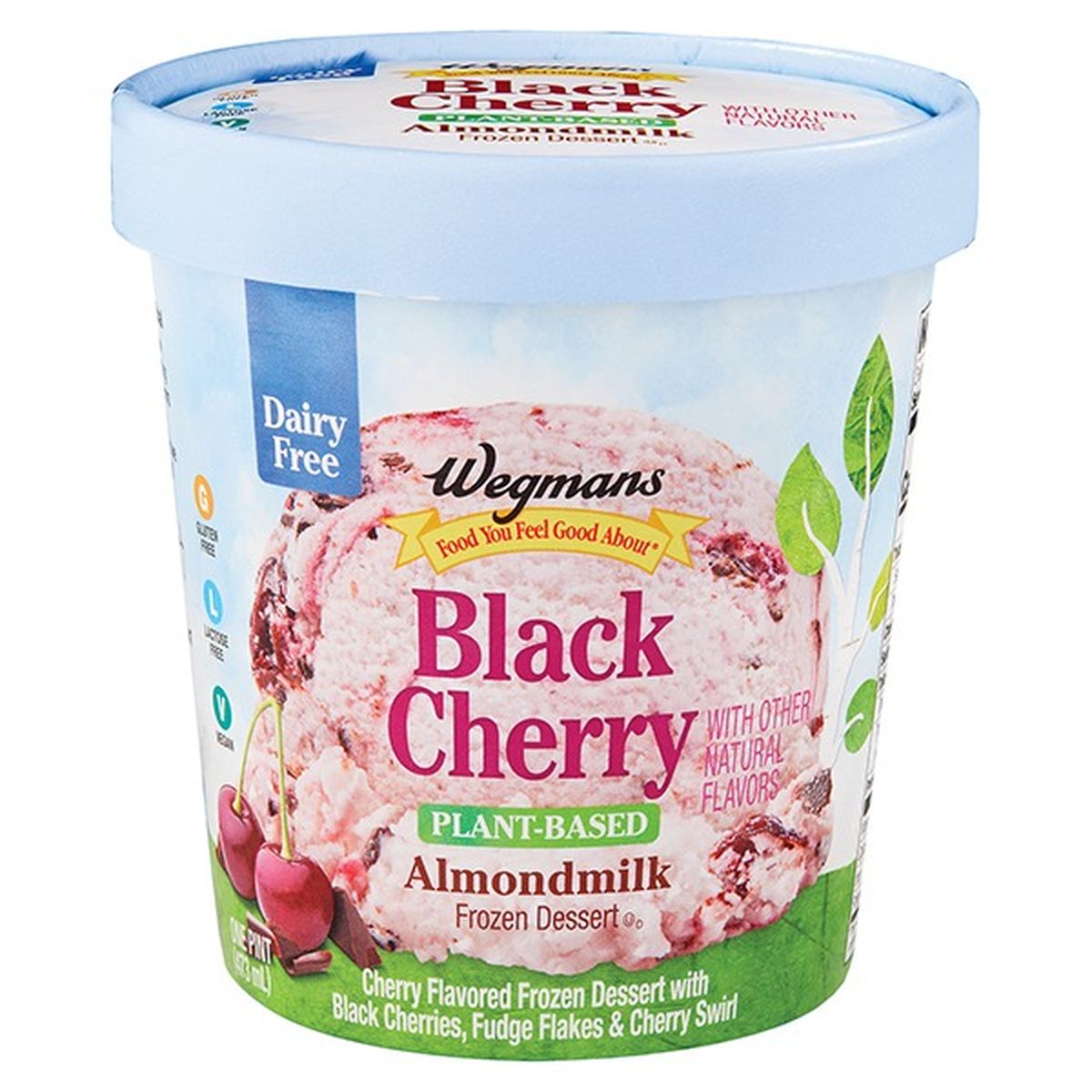 Calories in Wegmans Ice Cream, Plant-Based, Almondmillk, Cherry-licious