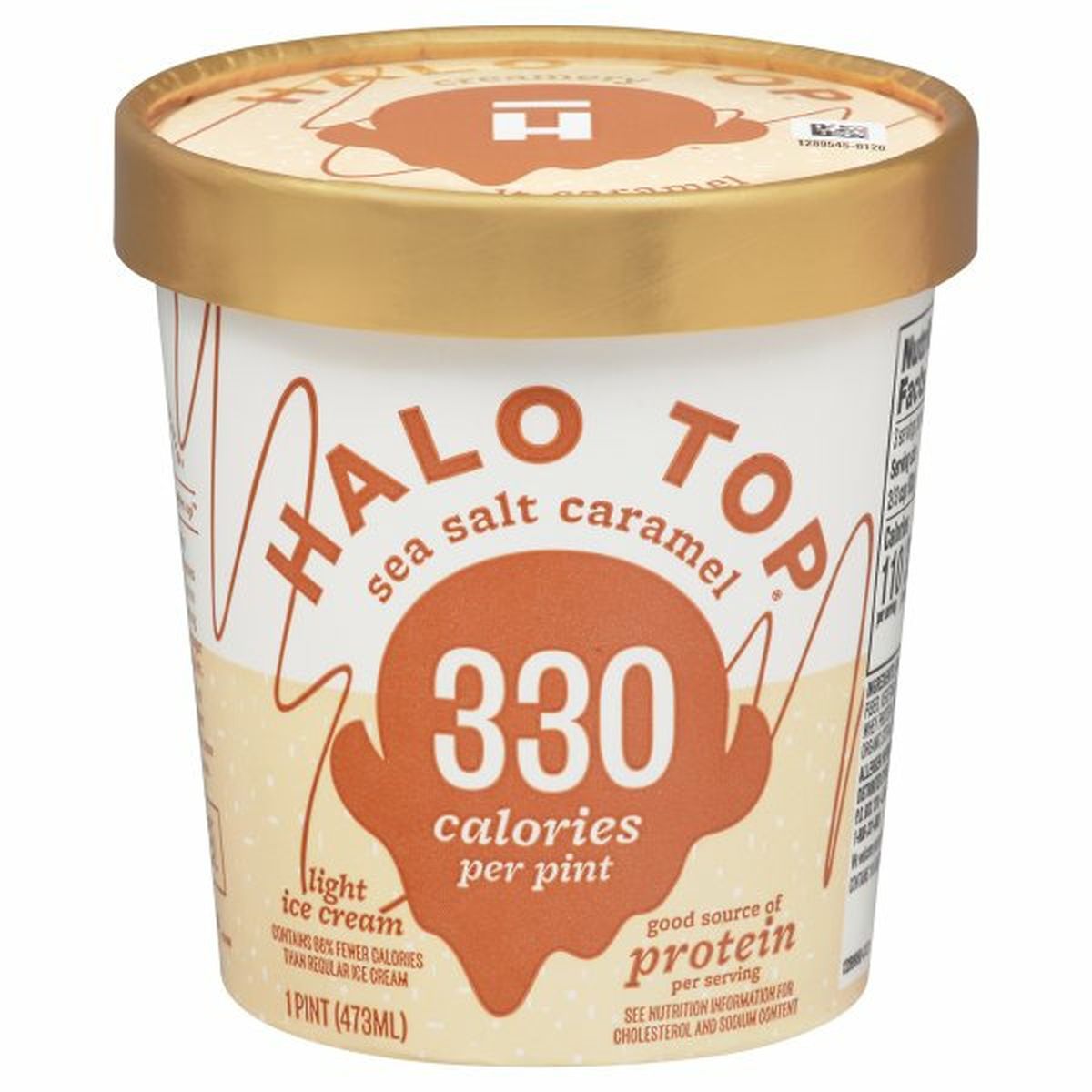 Calories in Halo Top Ice Cream, Light, Sea Salt Caramel