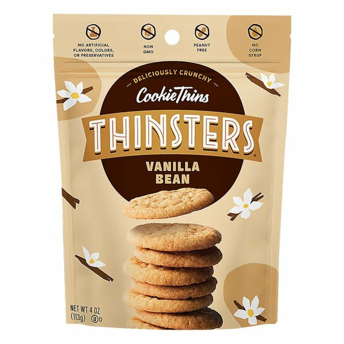 Calories in Thinsters Cookie Thins, Vanilla Bean