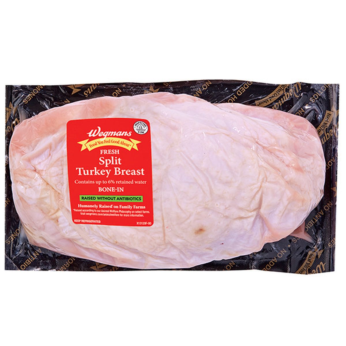 Calories in Wegmans Antibiotic Free Split Turkey Breasts