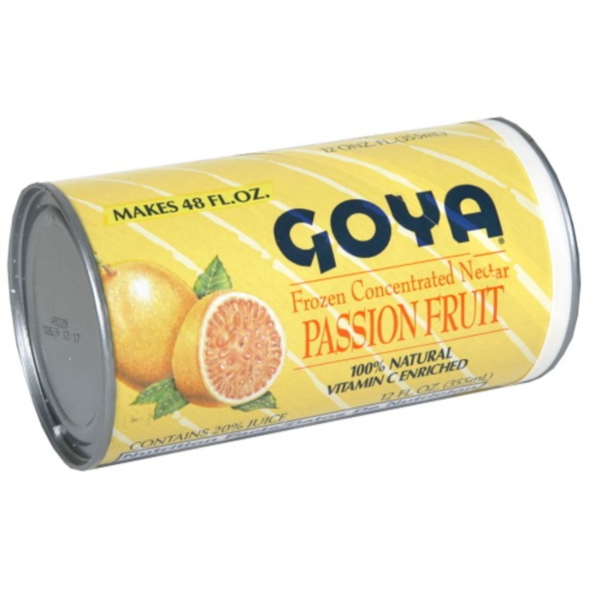 Calories in Goya Frozen Concentrated Nectar, Passion Fruit