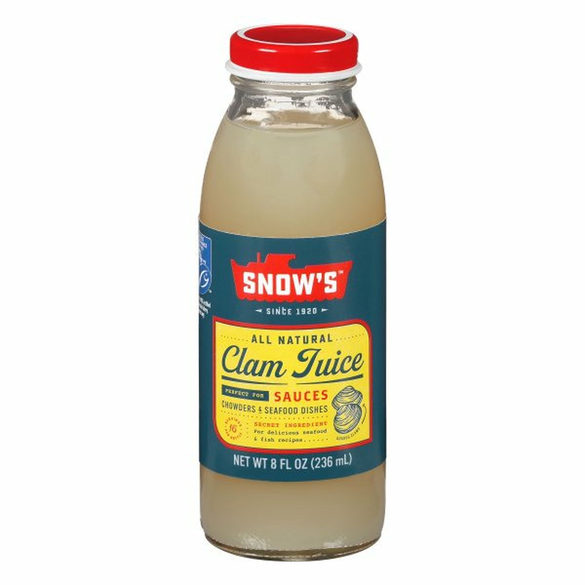Calories in Snow's Clam Juice, All Natural
