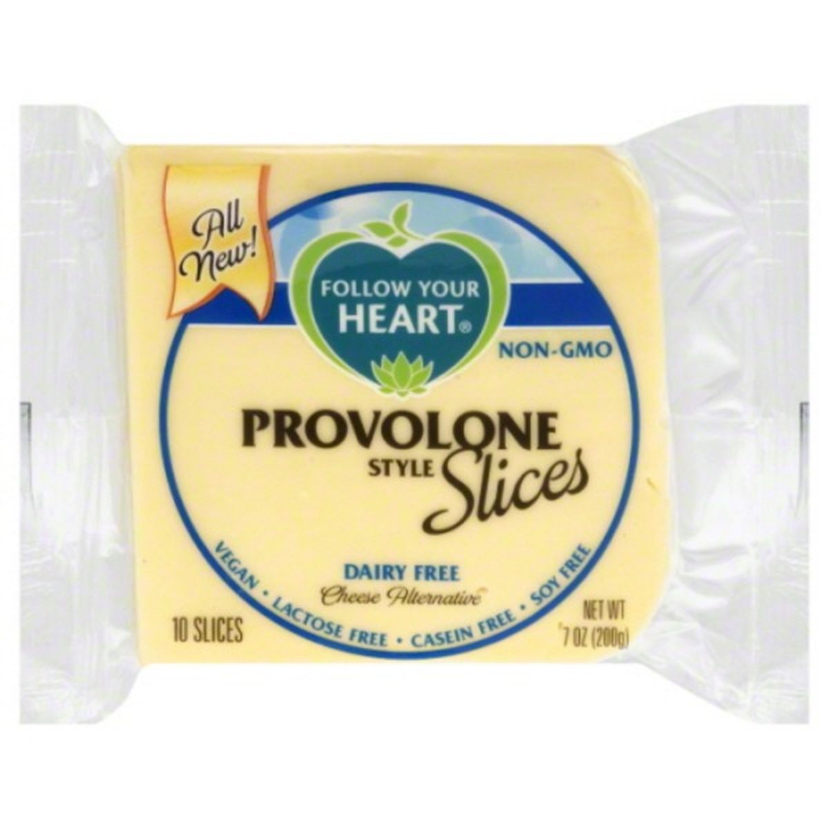 Calories in Follow Your Heart Cheese Alternative, Dairy Free, Slices, Provolone Style