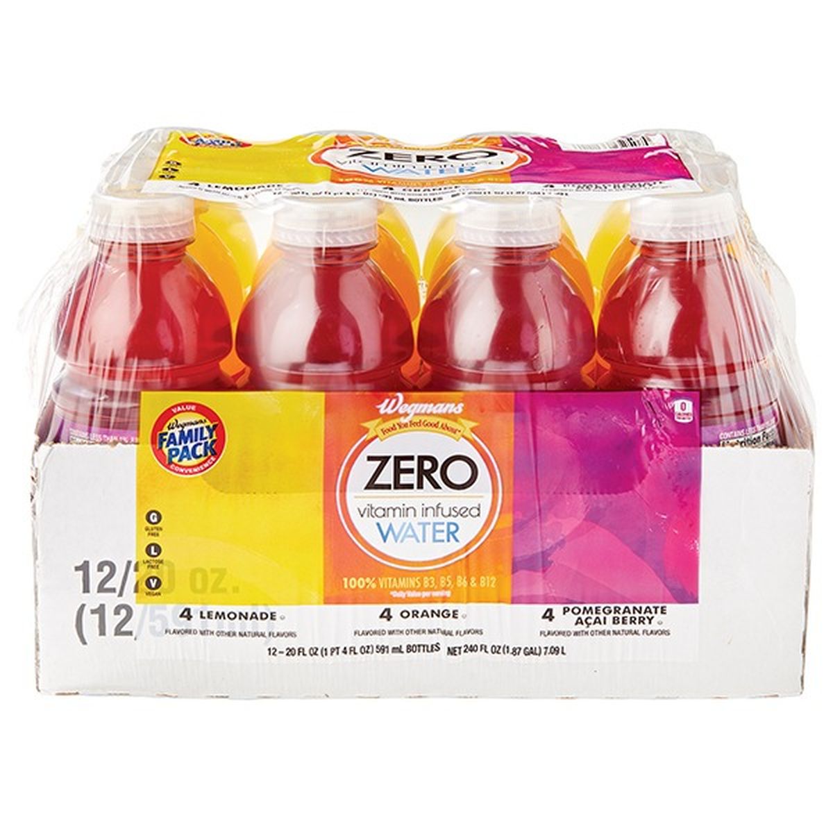 Calories in Wegmans Zero Vitamin Infused Water Variety Pack