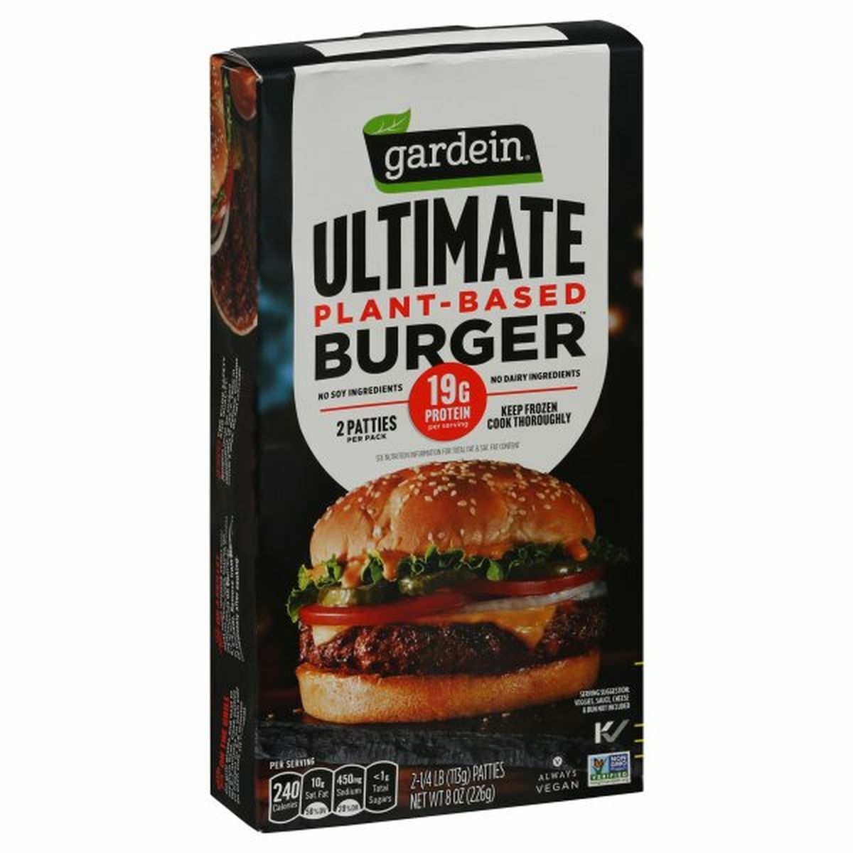 Calories in gardein Burger, Plant-Based, Ultimate