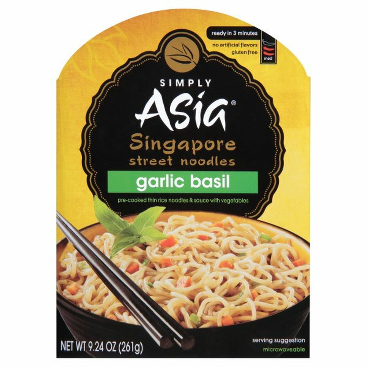 Calories in Simply Asias  Garlic Basil Singapore Street Noodles