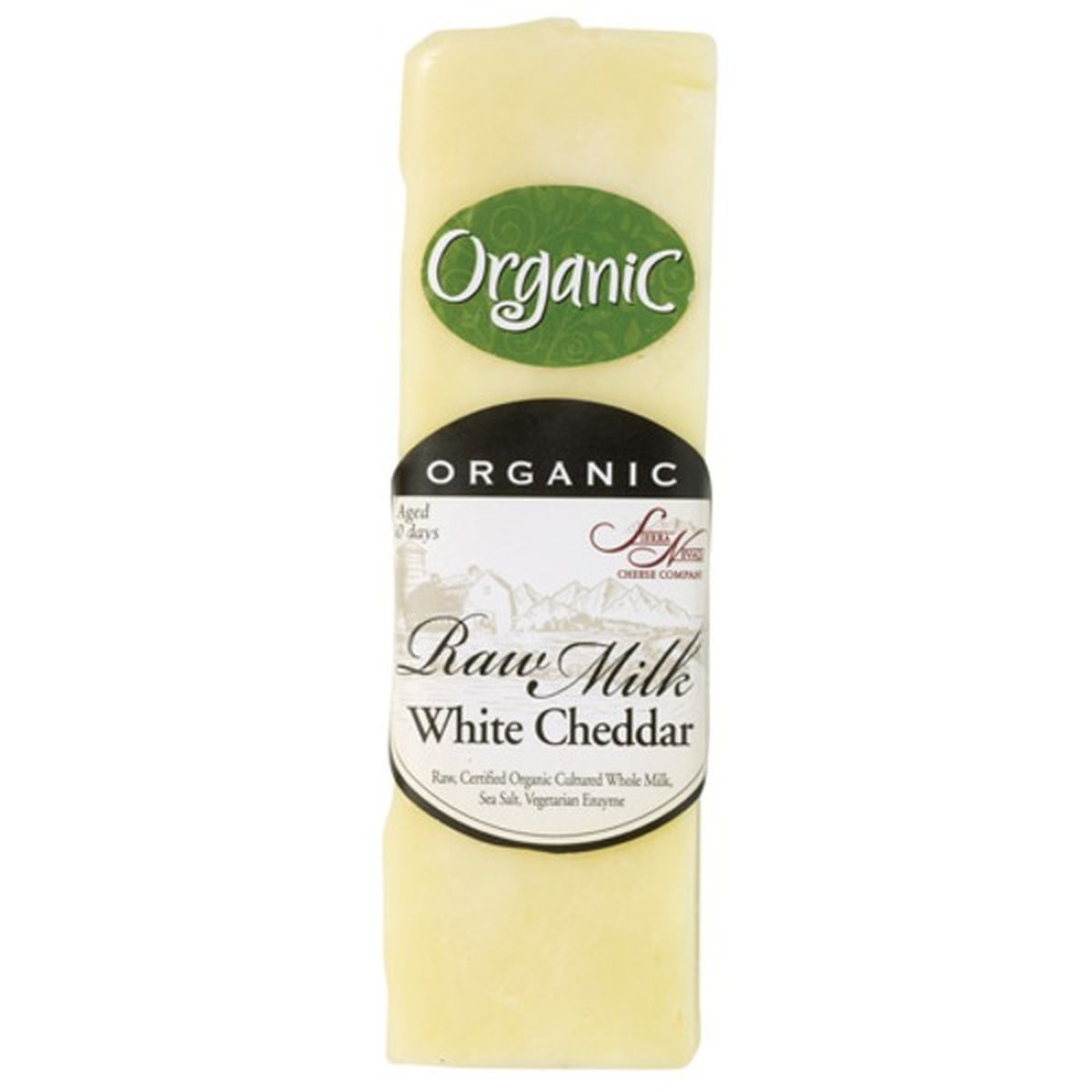 Calories in Sierra Nevada Cheese Company Organic Raw Milk White Cheddar Cheese