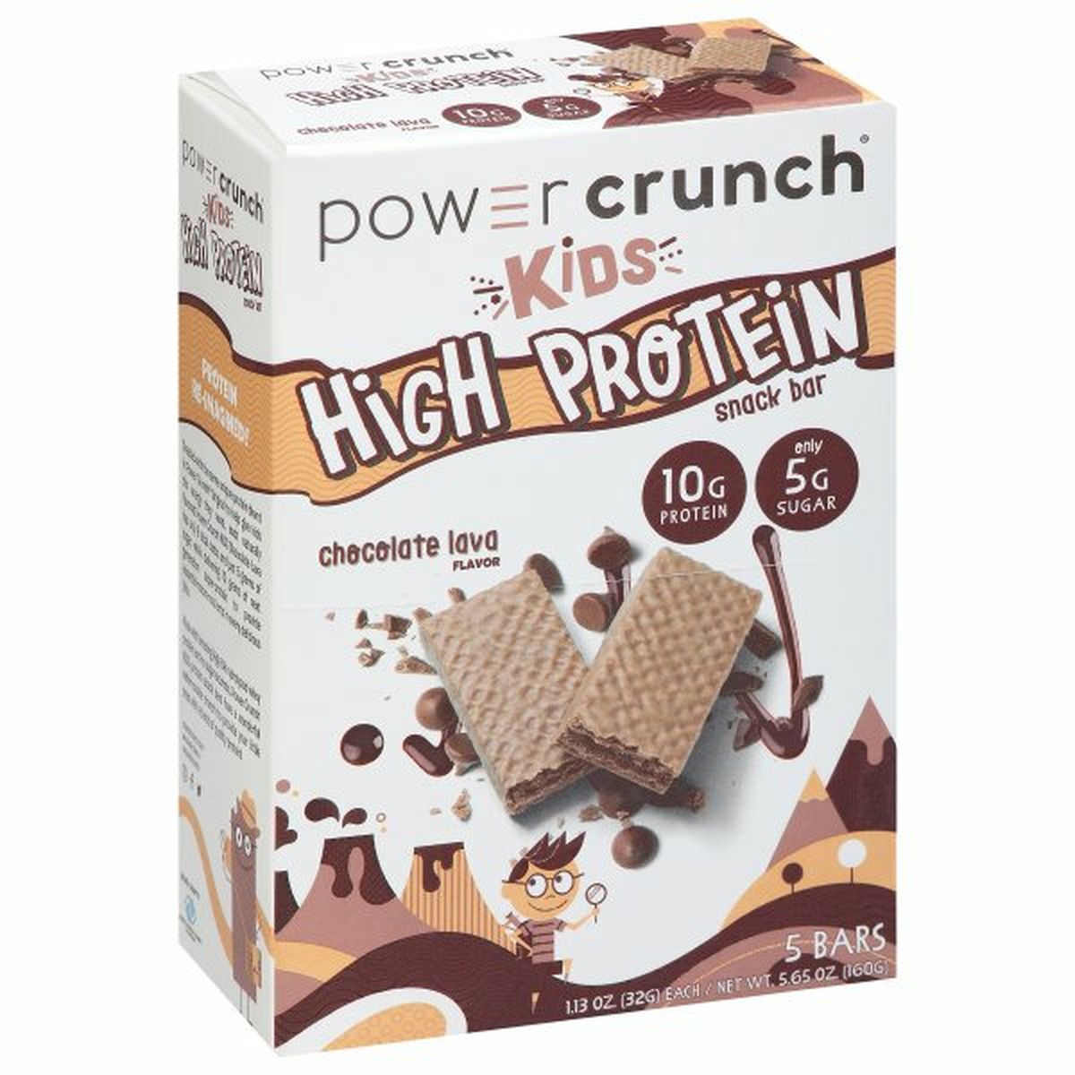 Calories in Power Crunch High Protein Snack Bar, Chocolate Lava Flavor, Kids