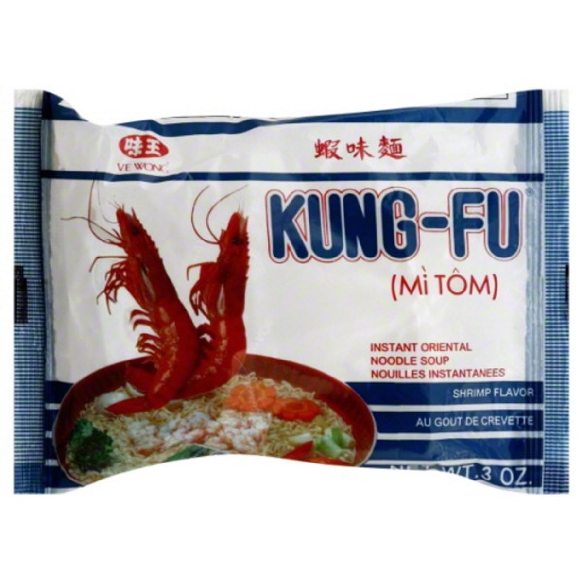 Calories in Kung-Fu Soup, Instant, Oriental Noodle, Shrimp Flavor