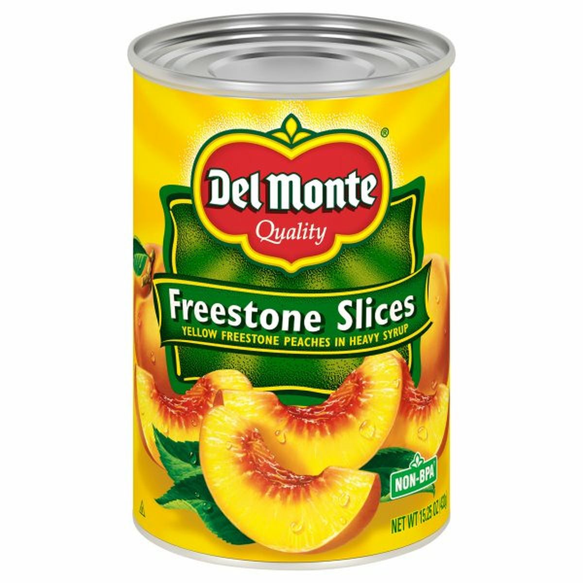 Calories in Del Monte Peaches, Freestone Slices, Yellow In Heavy Syrup