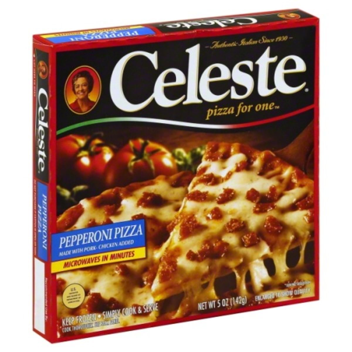 Calories in Celeste Pizza for One Pizza, Pepperoni