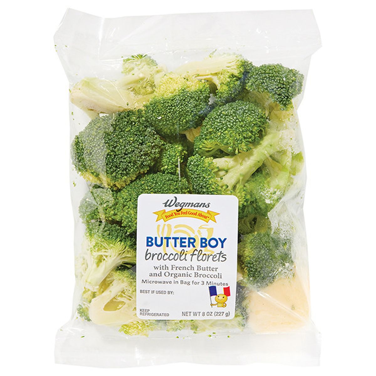 Calories in Wegmans Broccoli, Florets, with Butter Boy