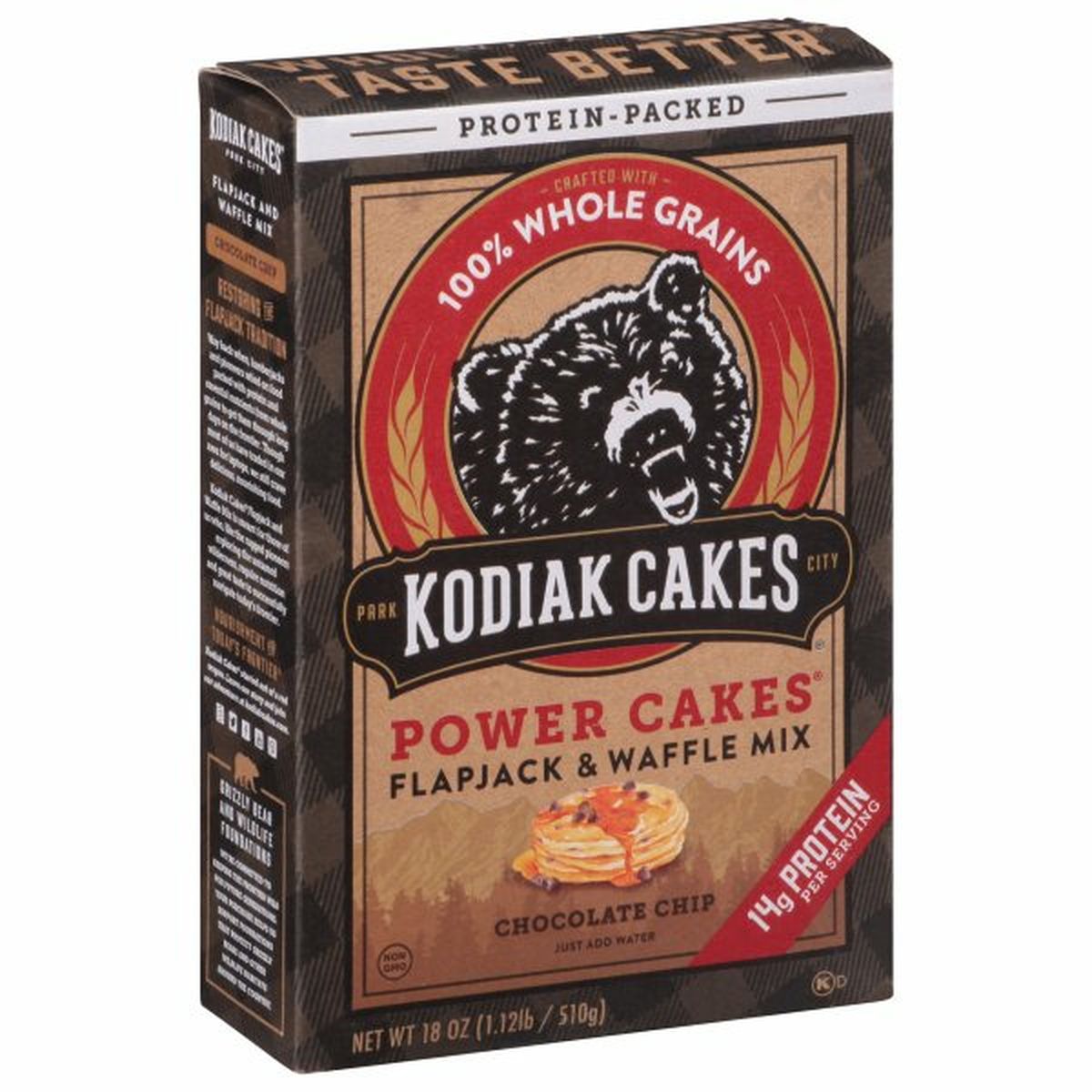 Calories in Kodiak Cakes Power Cakes Flapjack & Waffle Mix, Chocolate Chip