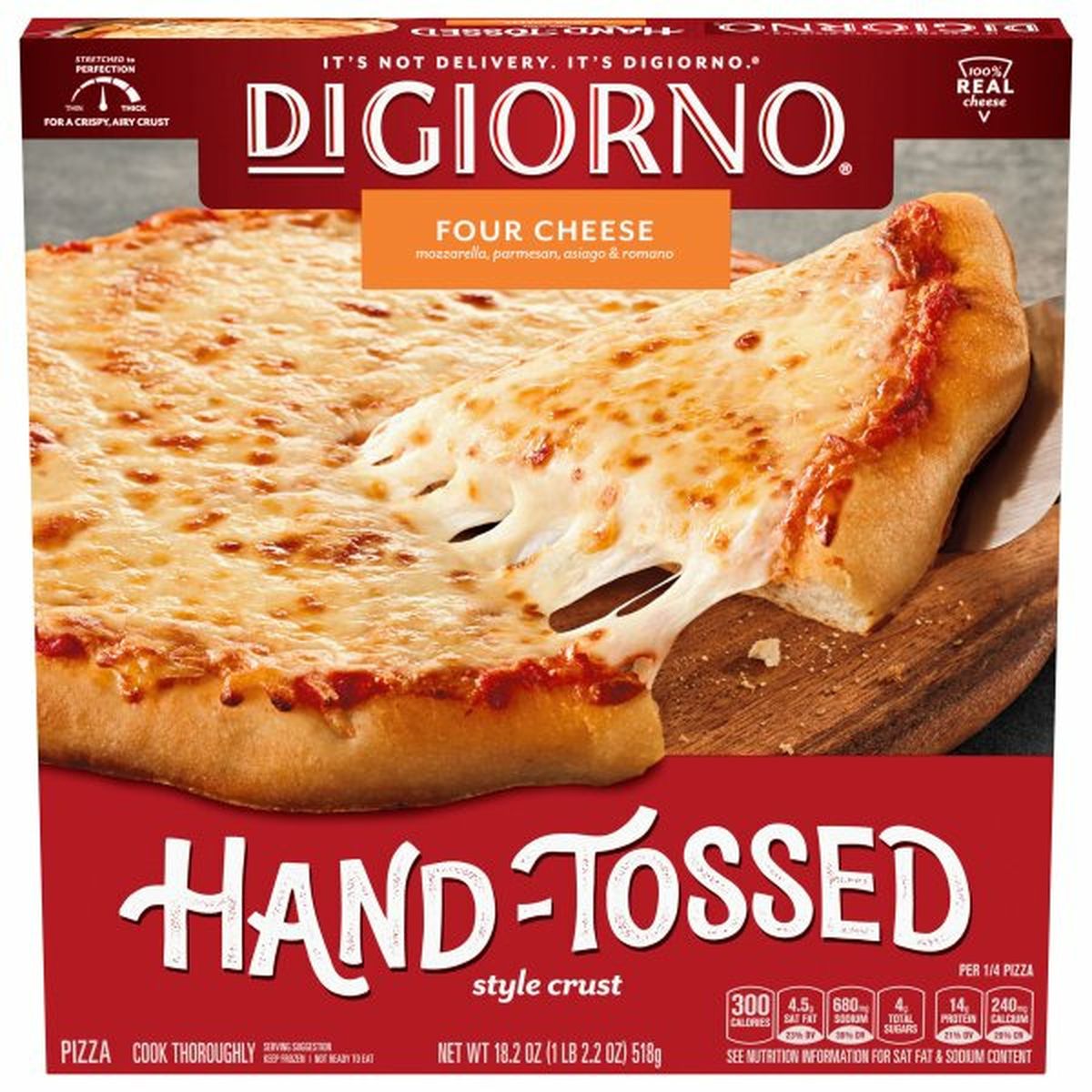 Calories in DiGiorno Pizza, Four Cheese, Hand-Tossed Style Crust