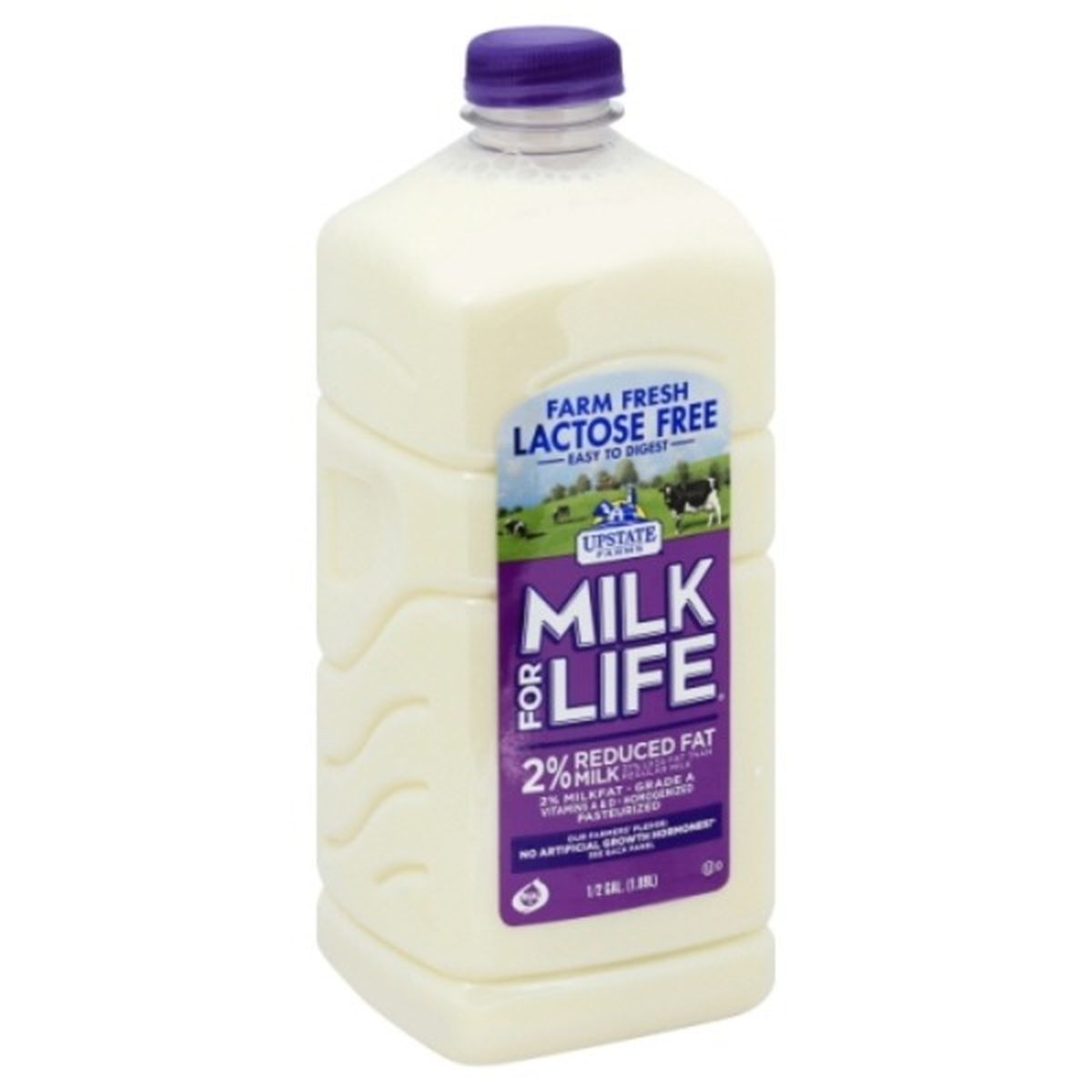 Calories in Upstate Farms Milk for Life Milk, Reduced Fat, 2% Milkfat