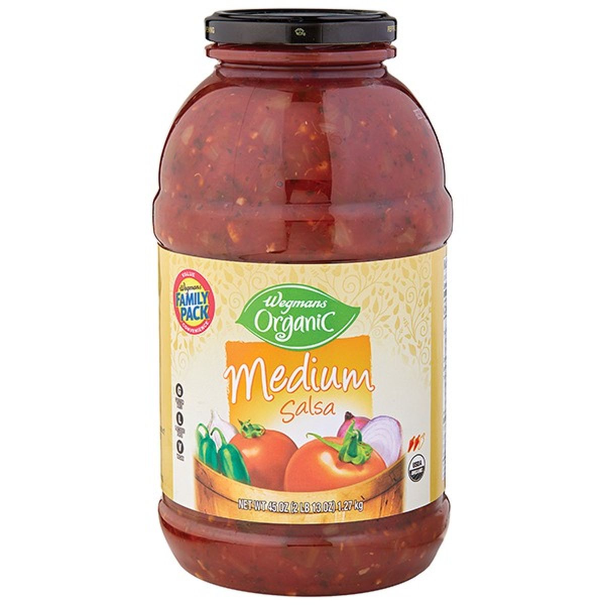 Calories in Wegmans Organic Salsa, Medium, FAMILY PACK