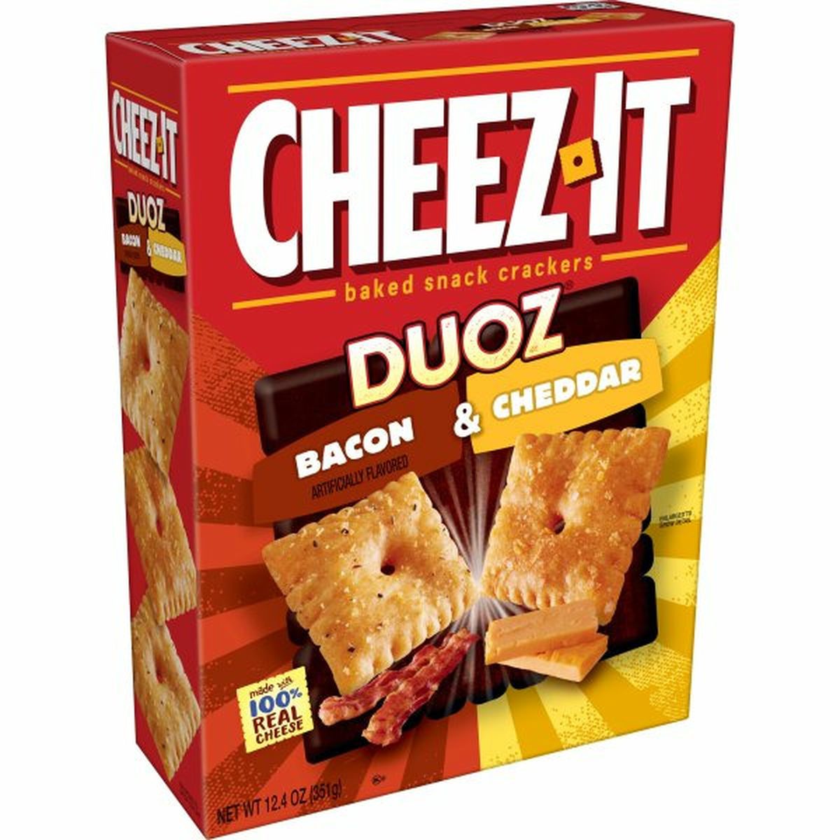 Calories in Cheez-It Crackers Cheez-It Baked Snack Cheese Crackers, Bacon & Cheddar, 12.4oz
