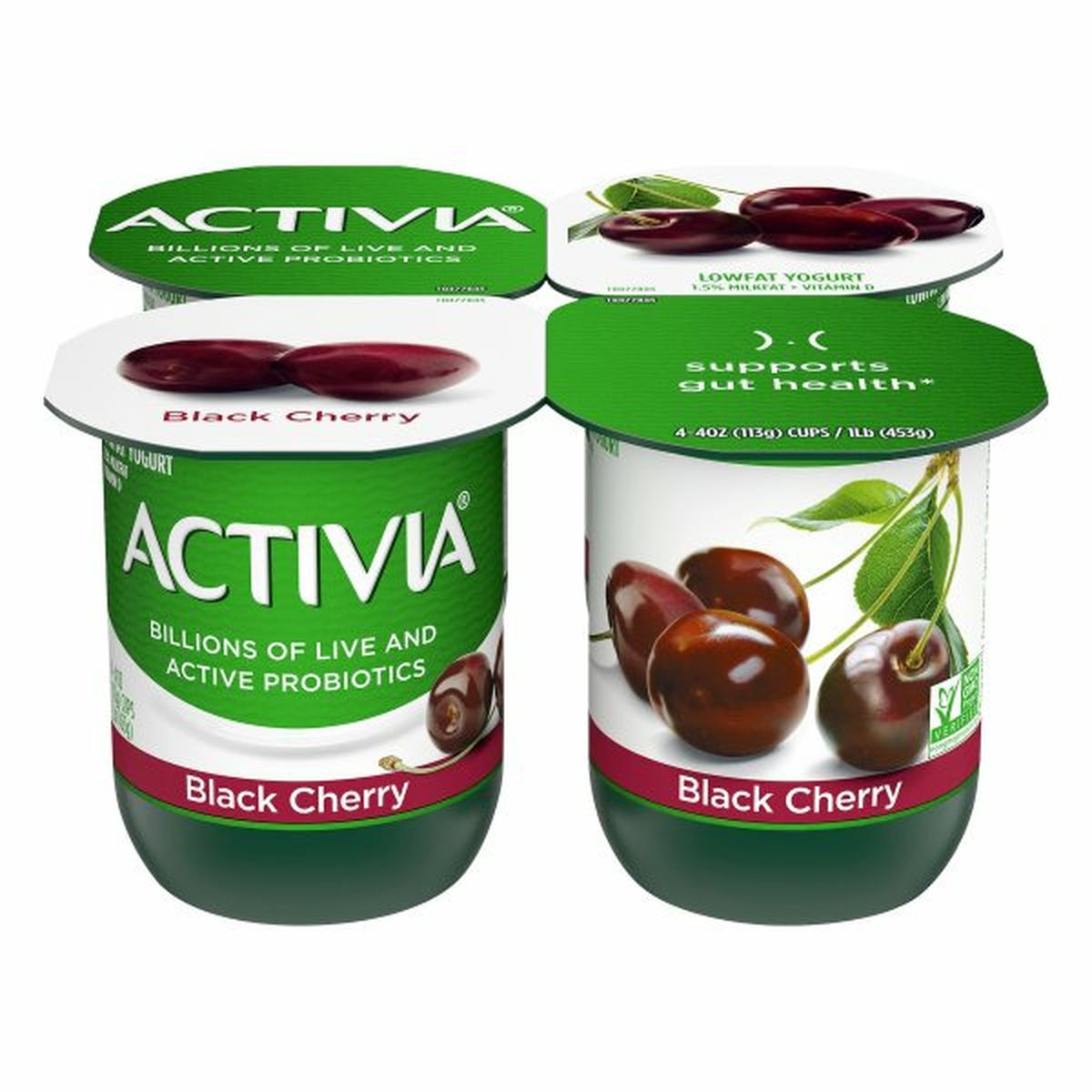 Calories in Activia Yogurt, Lowfat, Black Cherry