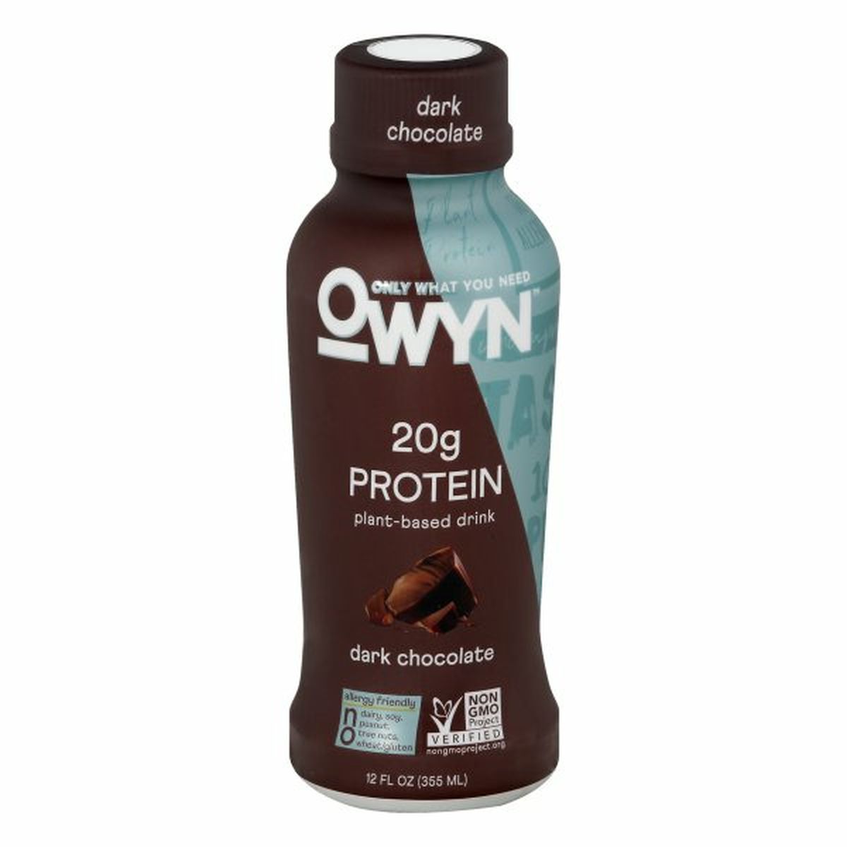 Calories in Owyn Protein Drink, Plant-Based, Dark Chocolate