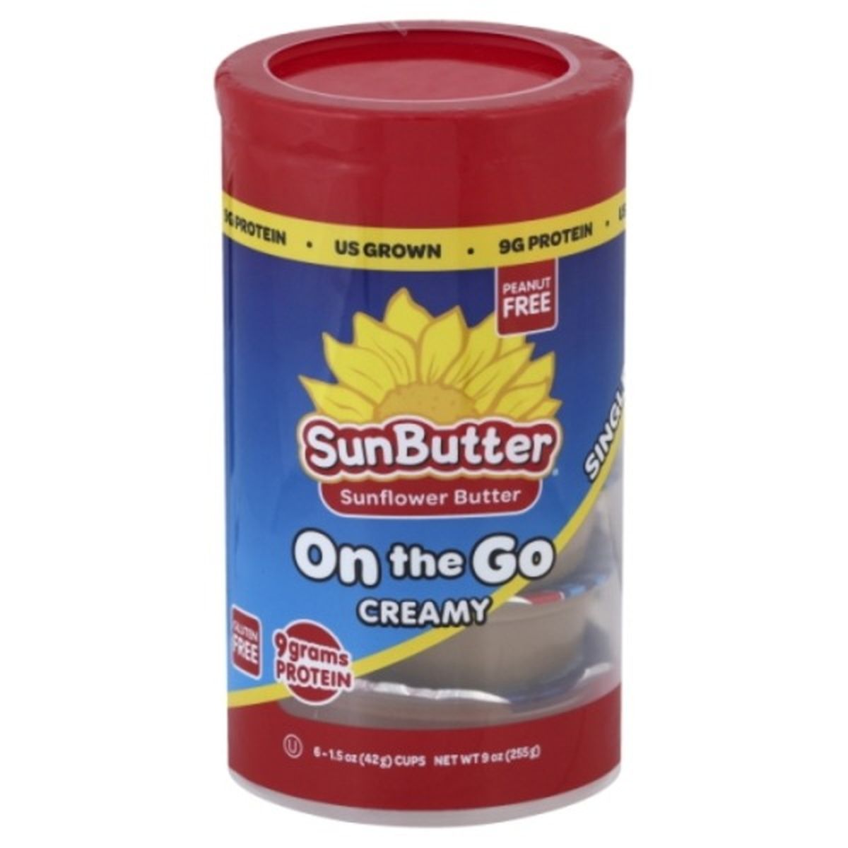 Calories in SunButter Sunflower Butter, Creamy, On the Go