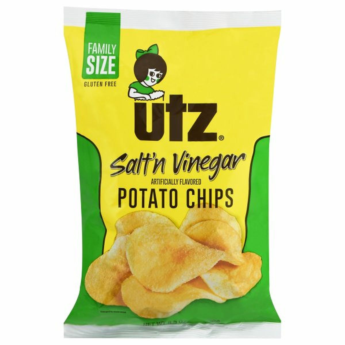 Calories in Utz Potato Chips, Saltâ€™n Vinegar, Family Size