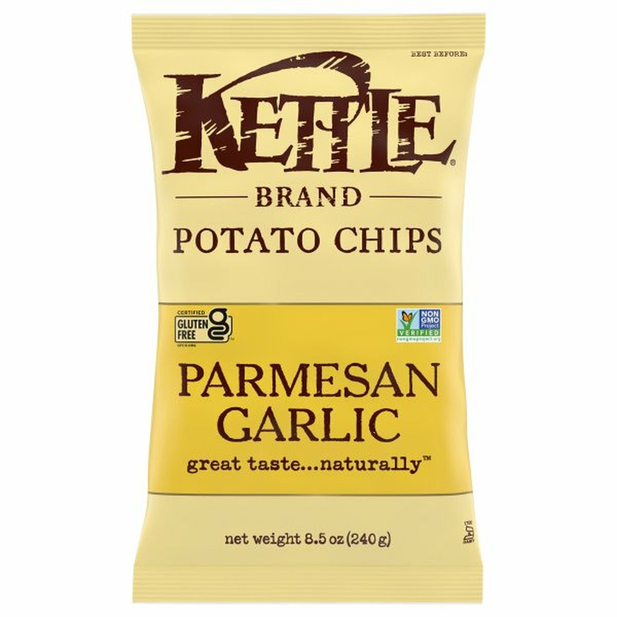 Calories in Kettle Brands Potato Chips, Parmesan Garlic