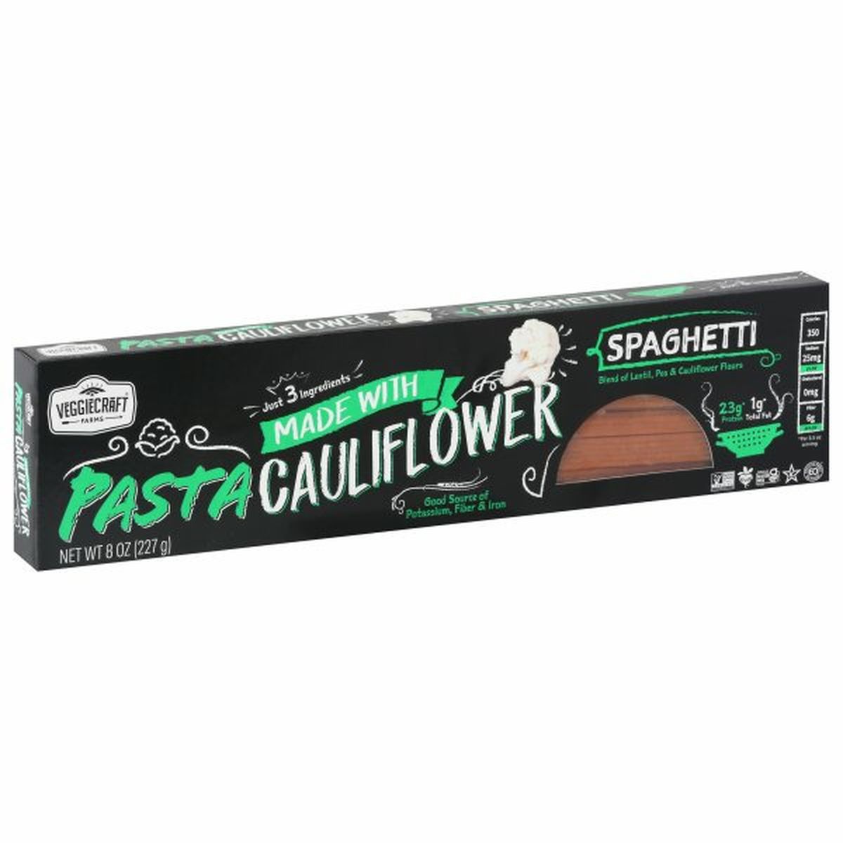 Calories in Veggiecraft Farms Pasta, Spaghetti, Made with Cauliflower