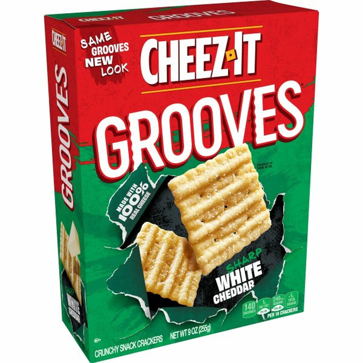 Calories in Cheez-It Crackers Cheez-It Crunchy Cheese Snack Crackers, Sharp White Cheddar, 9oz