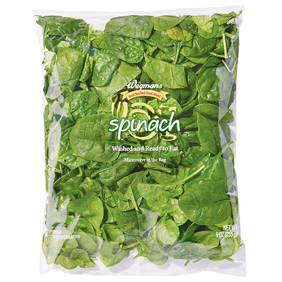 Calories in Wegmans Microwavable Spinach