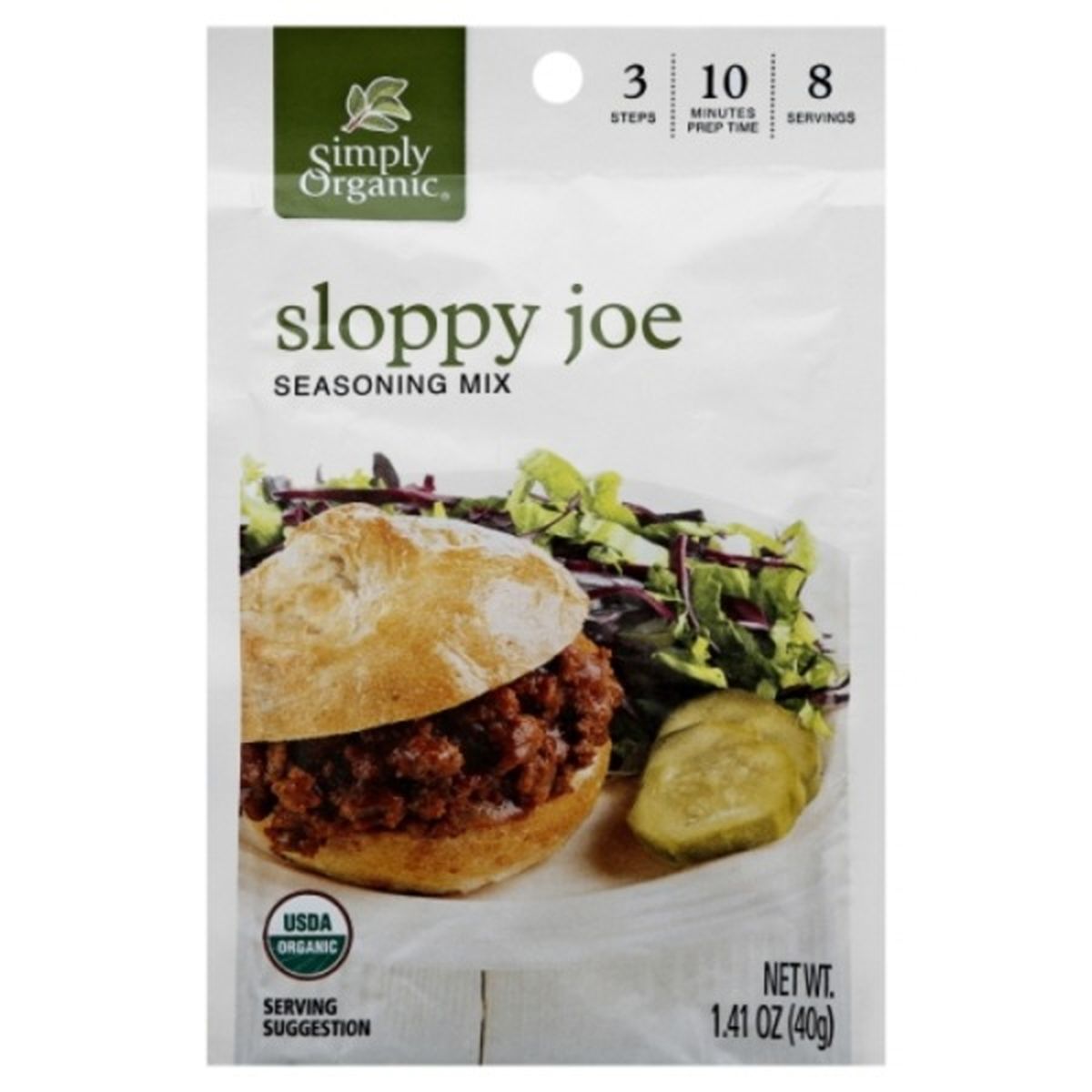 Calories in Simply Organic Seasoning Mix, Sloppy Joe