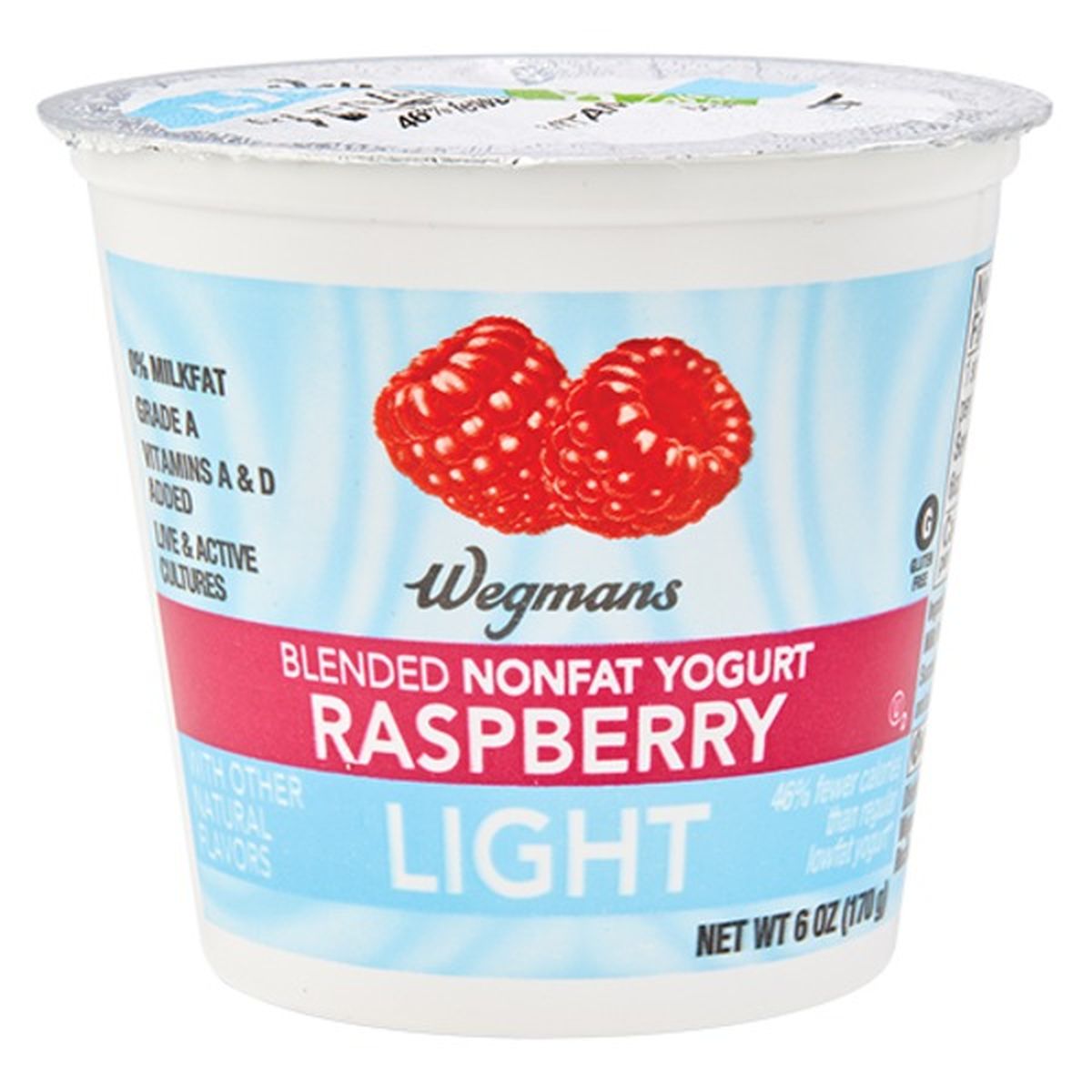 Calories in Wegmans Light Blended Raspberry Nonfat Yogurt