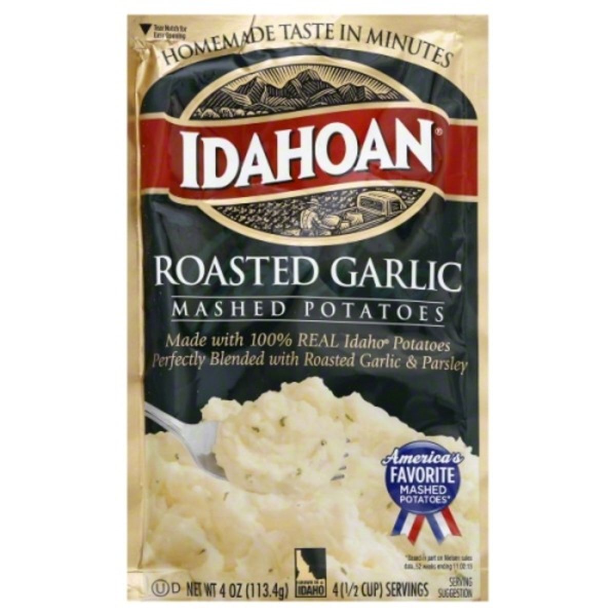 Calories in Idahoan Mashed Potatoes, Roasted Garlic