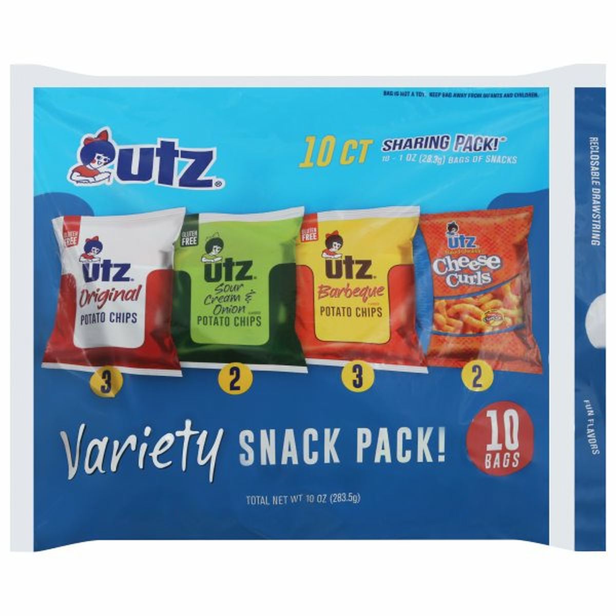 Calories in Utz Snack Pack, Variety, Sharing Pack