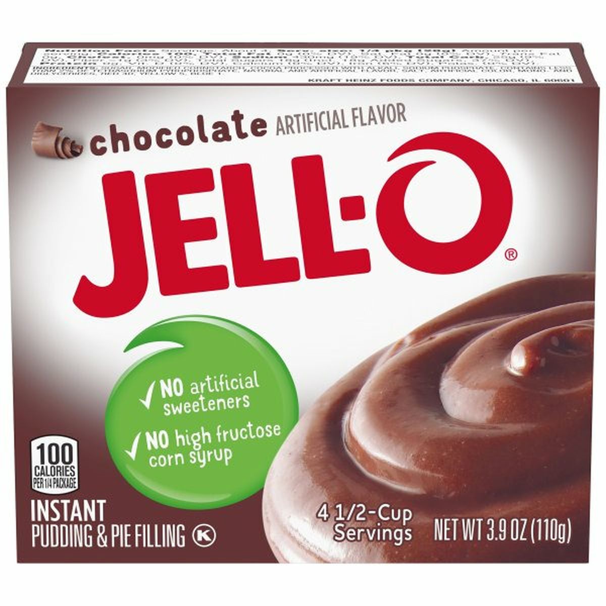 Calories in Jell-O Chocolate Instant Pudding & Pie Filling