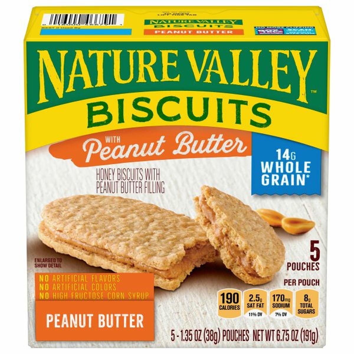 Calories in Nature Valley Biscuits, Peanut Butter