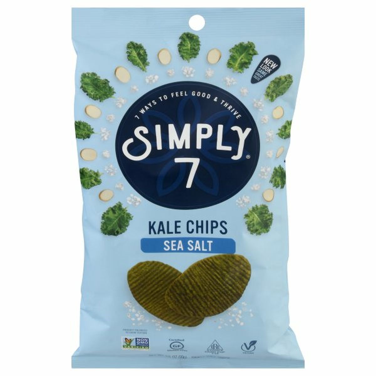 Calories in Simply7 Kale Chips, Sea Salt