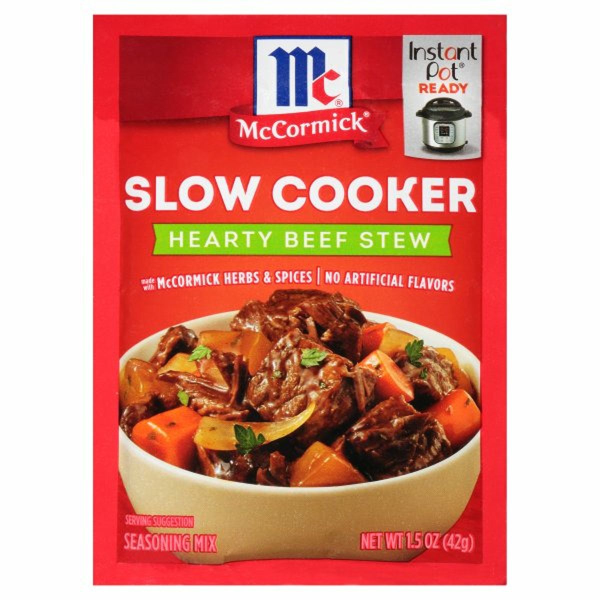 Calories in McCormicks Slow Cooker Slow Cooker Hearty Beef Stew Seasoning Mix