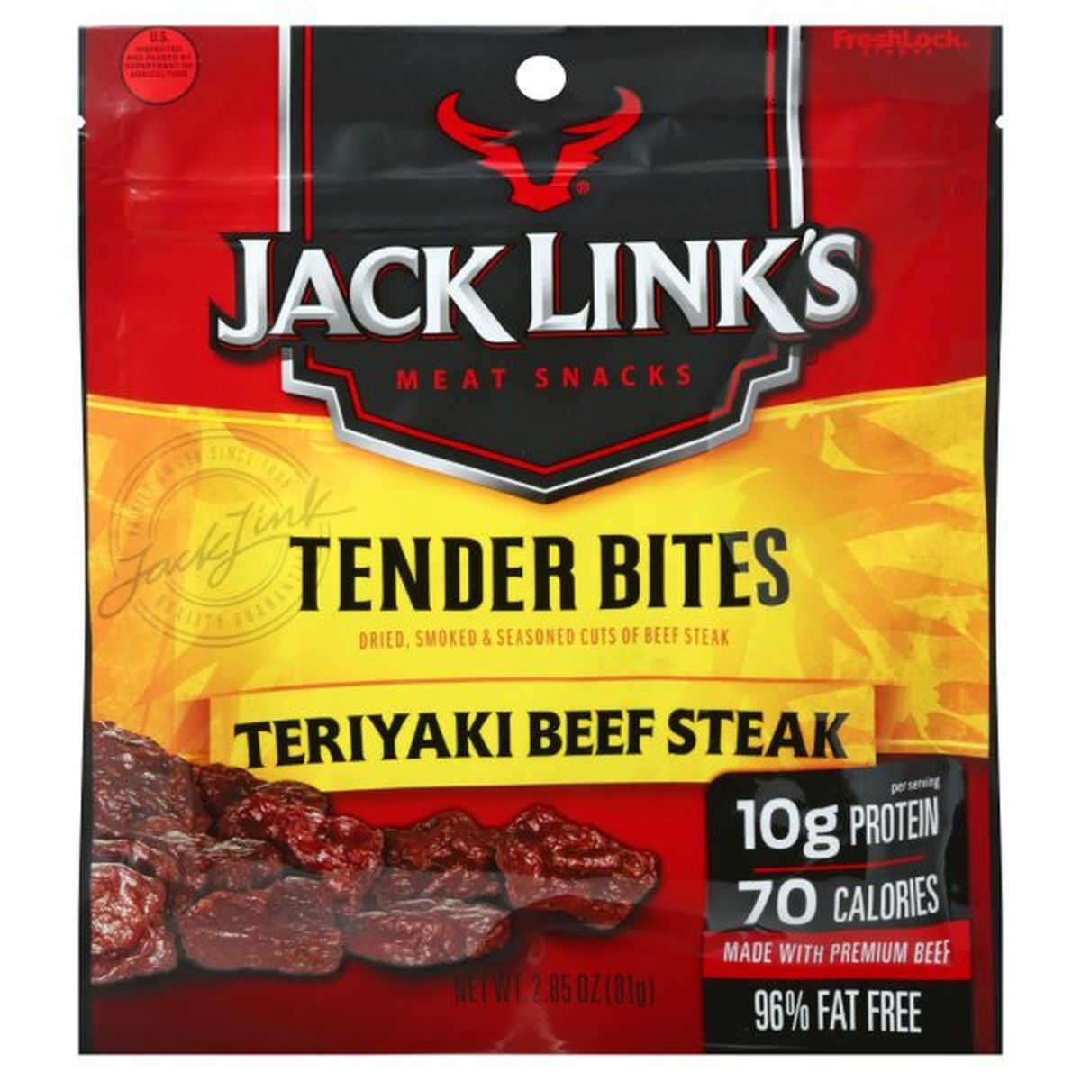 Calories in Jack Link's Tender Bites, Teriyaki Beef Steak