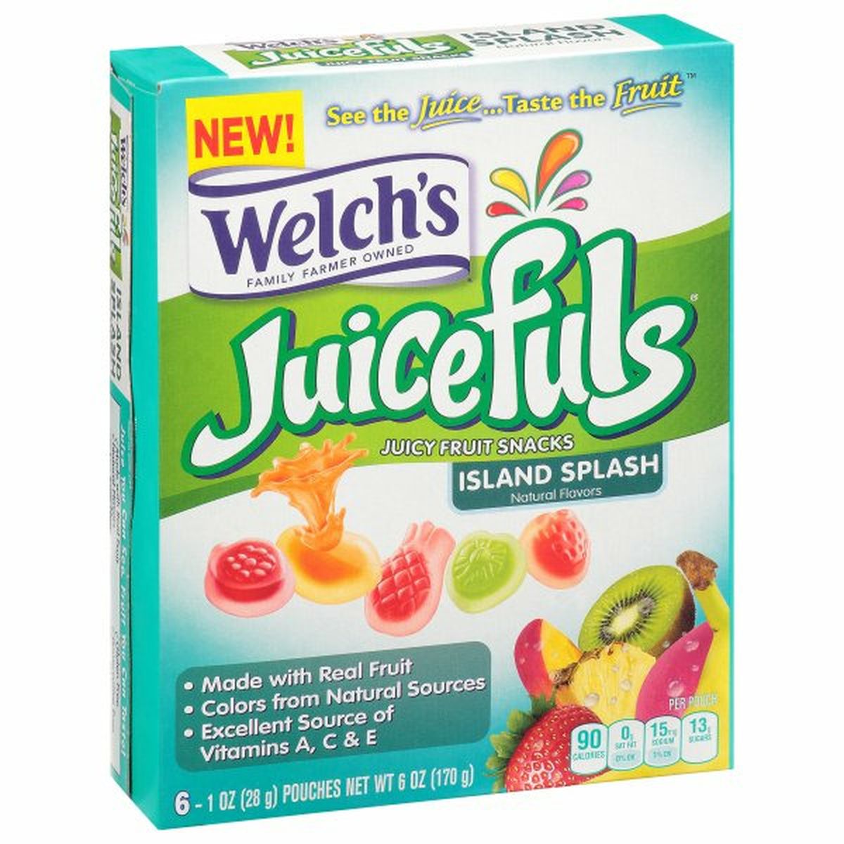 Calories in Welch's Juicefuls Fruit Snacks, Juicy, Island Splash