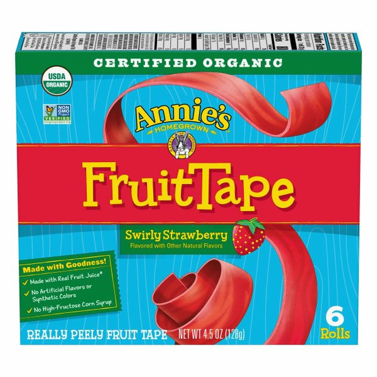 Calories in Annie's Fruit Tape, Swirly Strawberry